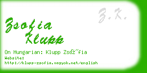 zsofia klupp business card